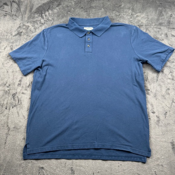Magellan Outdoors Other - Magellan Outdoors Fish Gear Mens Blue Cotton Pique Polo Shirt L Classic Fit 0029